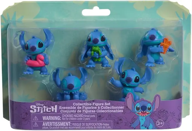 Figuritas de Stitch: Paquete de 5 Figuras de Lujo Coleccionables de Disney