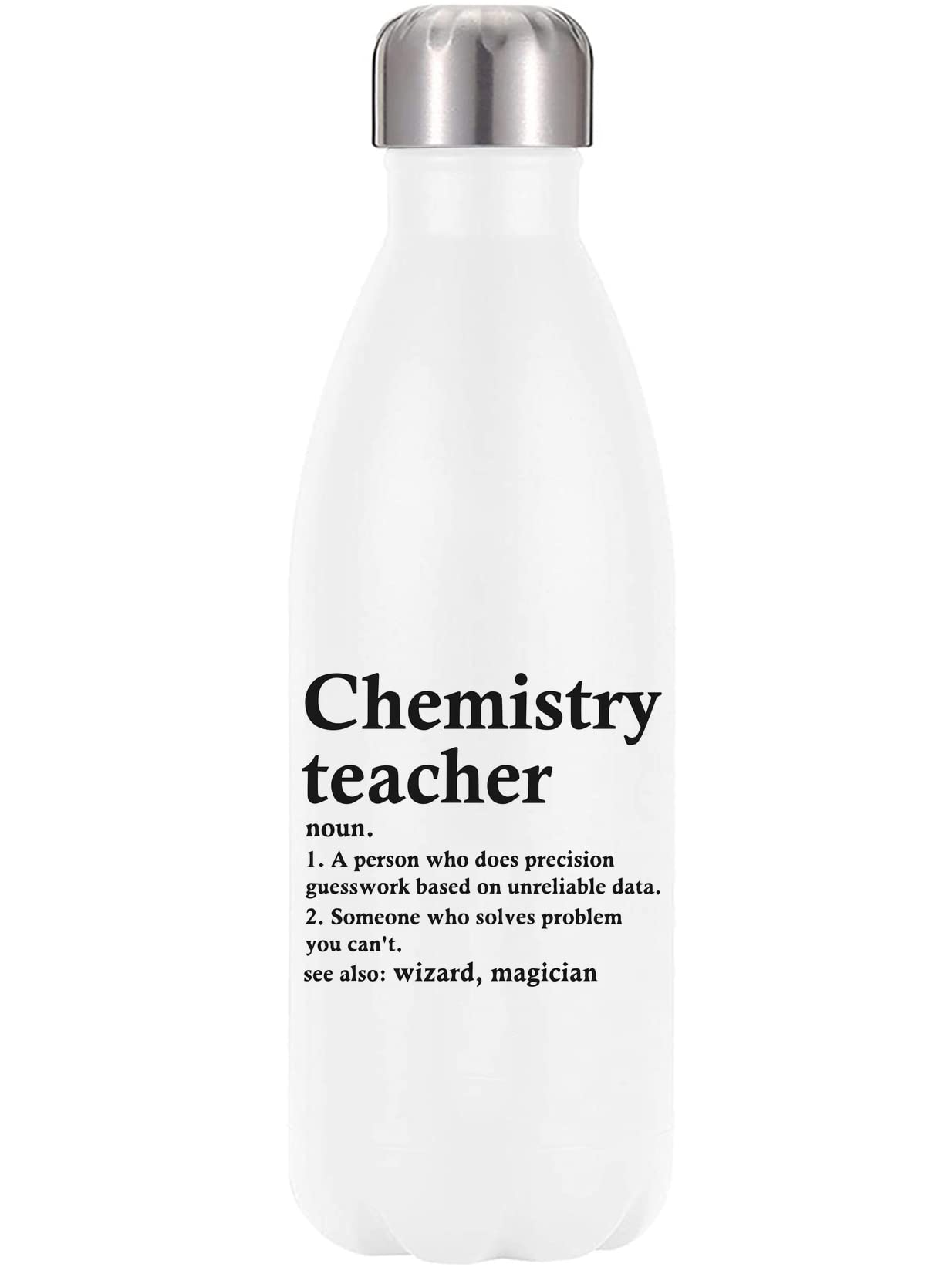 Regalo para profesor de química: termo de acero inoxidable 350ml con frase divertida