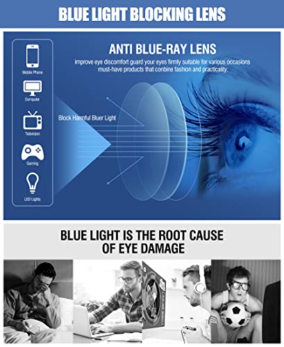 Image of DUCO Retro Square Blue Light Glasses For Men Blue Ray Blocking Glasses Computer Gaming Glasses Nylon Lens Acetate Frame Brown 8302