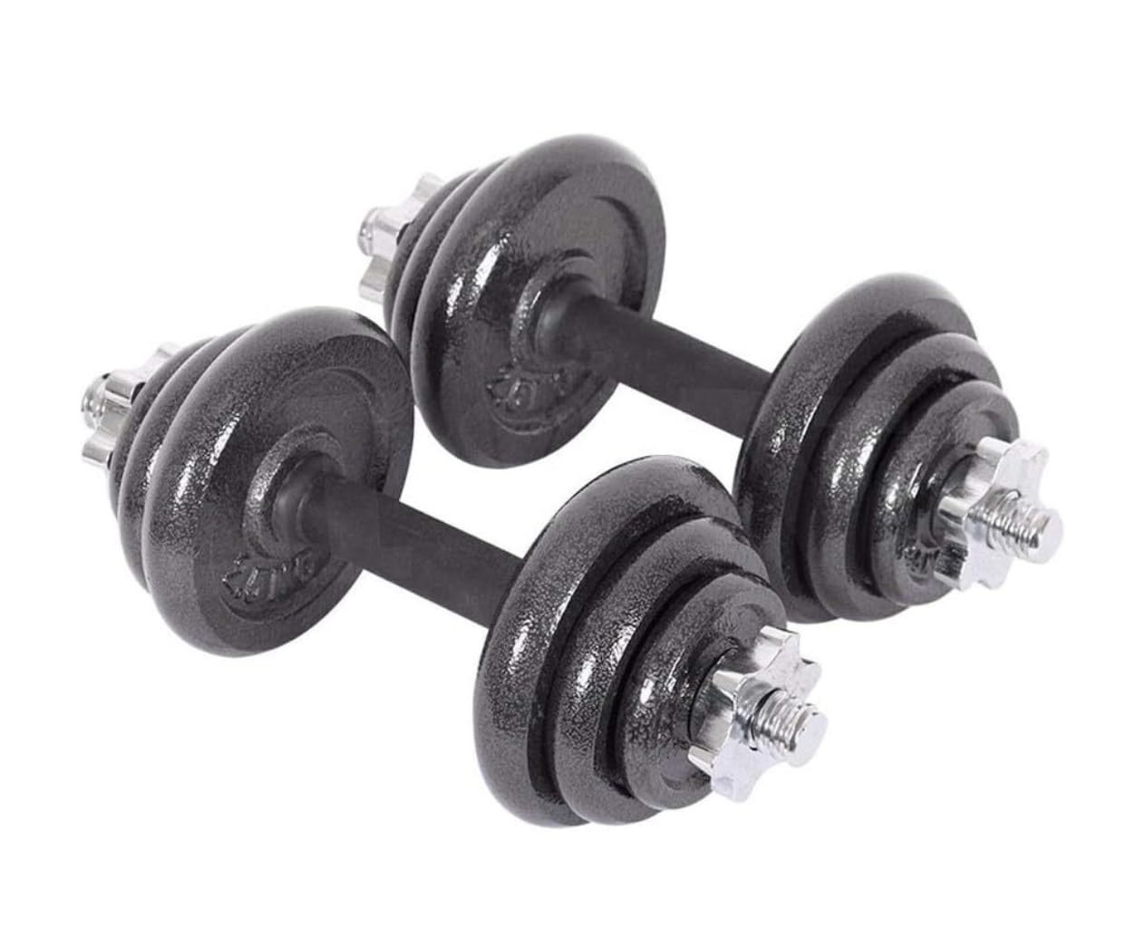 Hantle, Zestaw hantli ciężarków 2 szt. Regulowane hantle do ćwiczeń dla mężczyzn Hantle żeliwne Sztanga na biceps(30kg(15kg*2))
