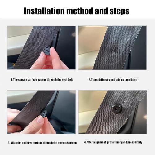 10 Sets Universal-Sicherheitsgurt-Stopper-Set,Sicherheitsgurt Stopper aus Kunststoff,Robust und Langlebig Autogurt-Schnallenhalter,Anschnallgurt Gurtstopper Clip für Auto LKW SUV (Schwarz)