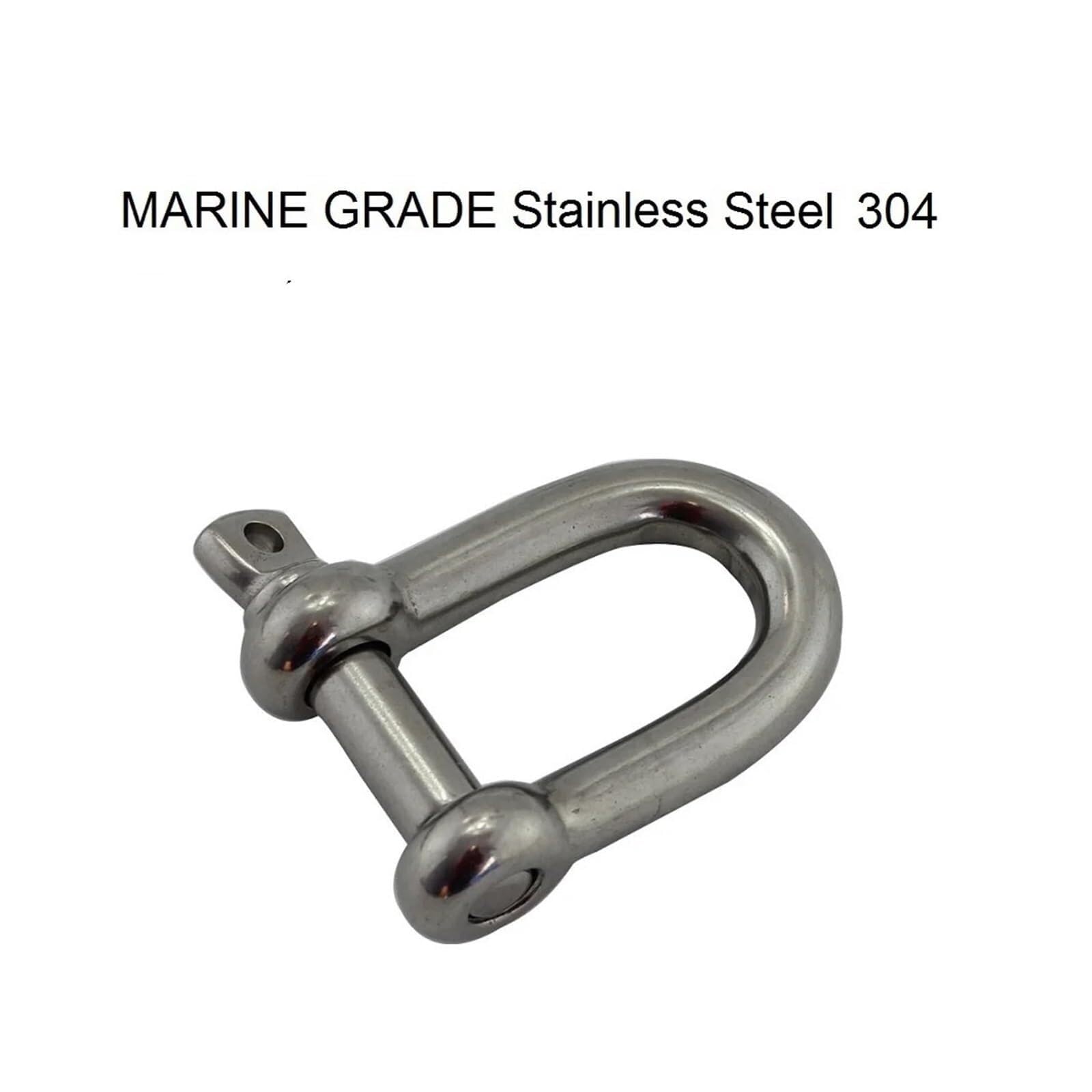 SchäKel D-Schäkel Mit Schraubstift, Edelstahl 304, Robust, 4 Mm, 5, 6, 8, 10(5 Pieces,8mm)