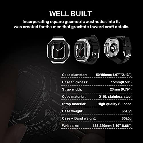 Kit boîtier métal et bracelet silicone premium pour Apple Watch 45mm - 4