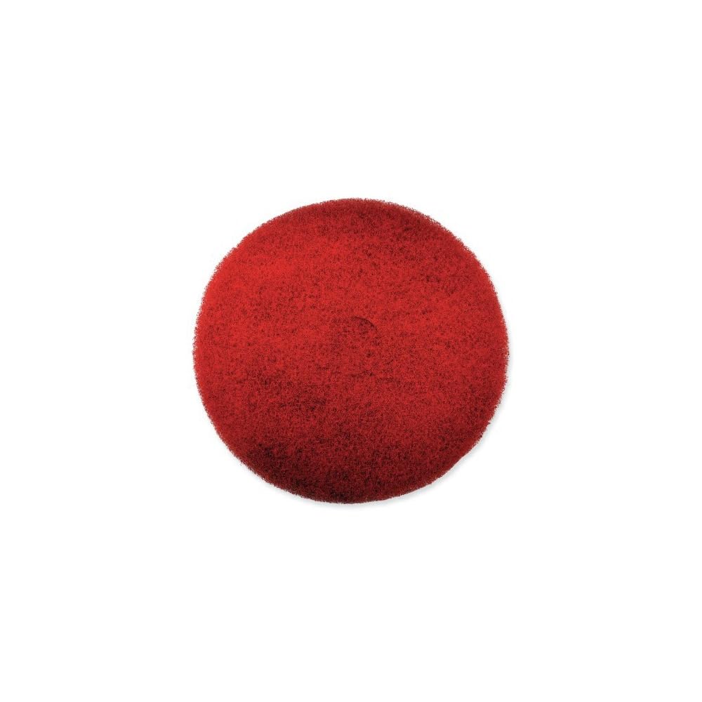 SC Johnson 311174 13 in. Diameter EZ CARE Heavy Duty Scrub Pad - Red/Gray (5/Carton)