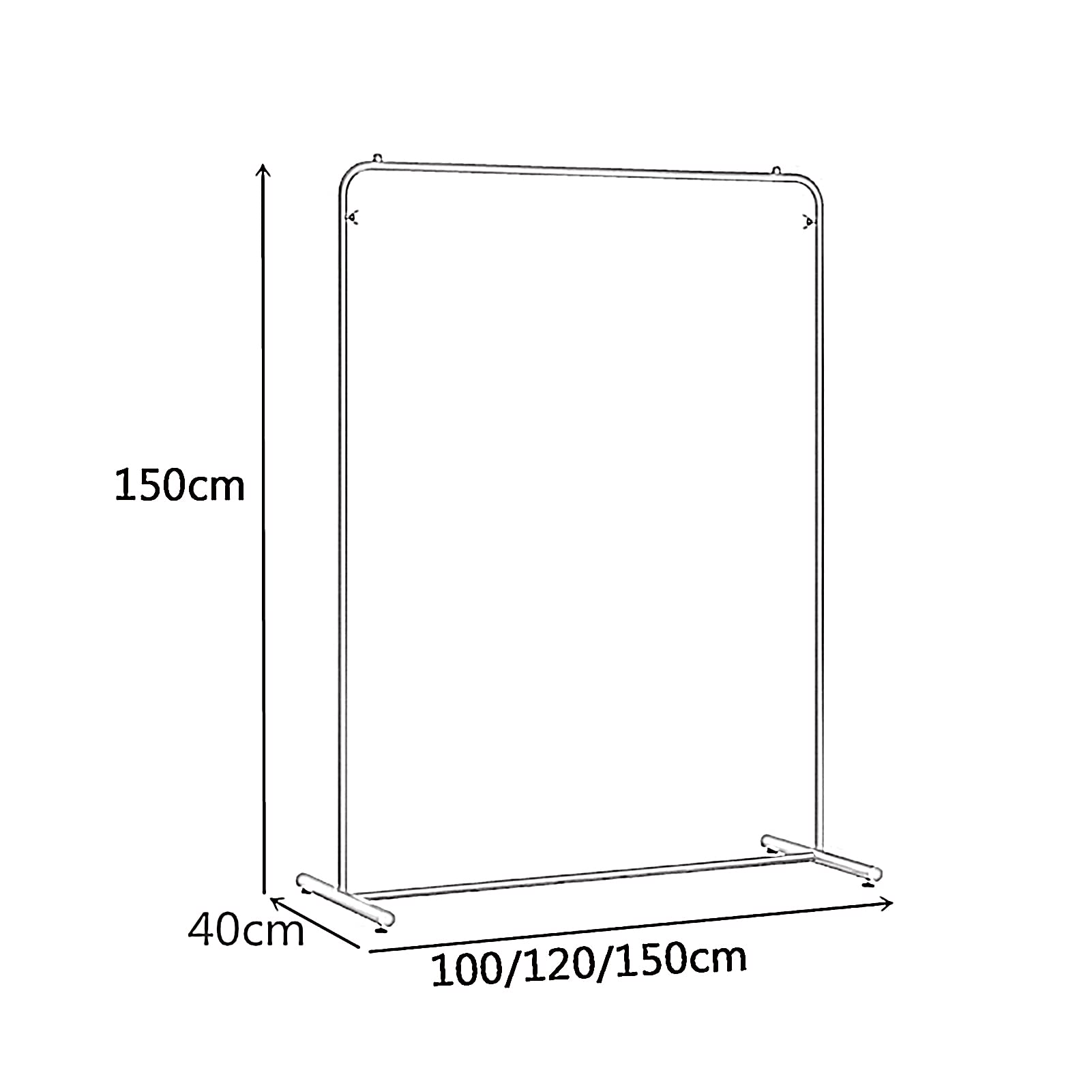 Kleiderständer Aus Schmiedeeisen – Schwarz-silber, 110 Cm Hoch