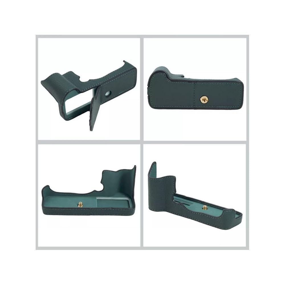 Demi-étui de protection antidérapant en similicuir pour appareil photo Fujifilm X-T4 Vert, Vert, Demi-boîtier de base
