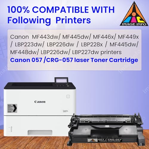 Image of ImageInfo 057 Toner Cartridge (with CHIP) Compatible for Canon LBP220, LBP223dw, LBP226dw, LBP227dw, LBP228x, LBP228dw, MF440, MF443dw, MF445dw Printers