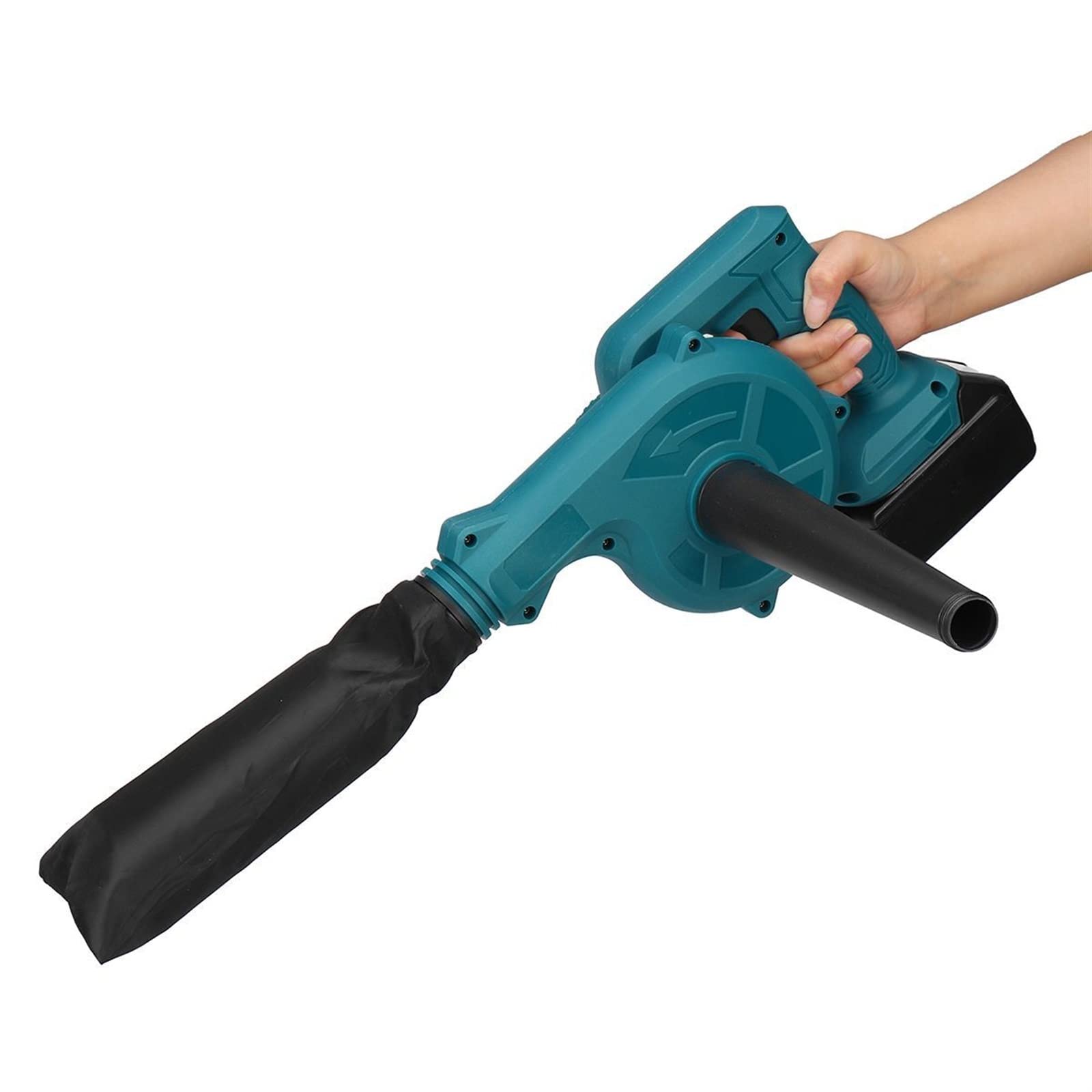 Soplador inalámbrico for jardín, soplador de aire de 2000W for limpieza al vacío, for soplar polvo, colector de ordenador, herramienta eléctrica manual(Blue 1B)