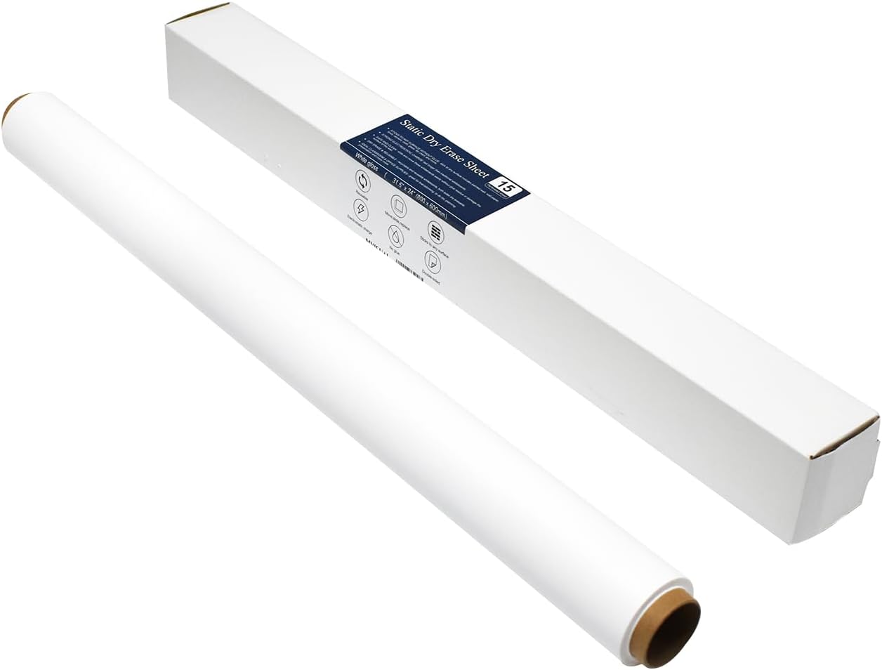 Dry Erase Board Sticker 31.5 x 24 Inch, Whiteboard Sticker for Wall, Pack of 15, White