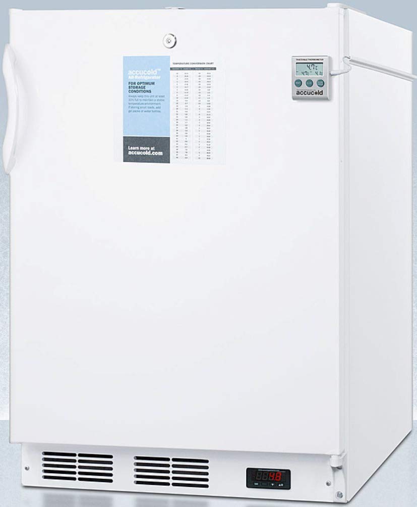 Summit Appliance Accucold Ff6lwbiplus2ada 24-Inch Wide Built-In All-Refrigerator - ADA Compliant; White; Nist Calibrated Temperature Display; Digital Thermostat; Rhd (Right-Hand Door Swing) on Fridge.com - View 3