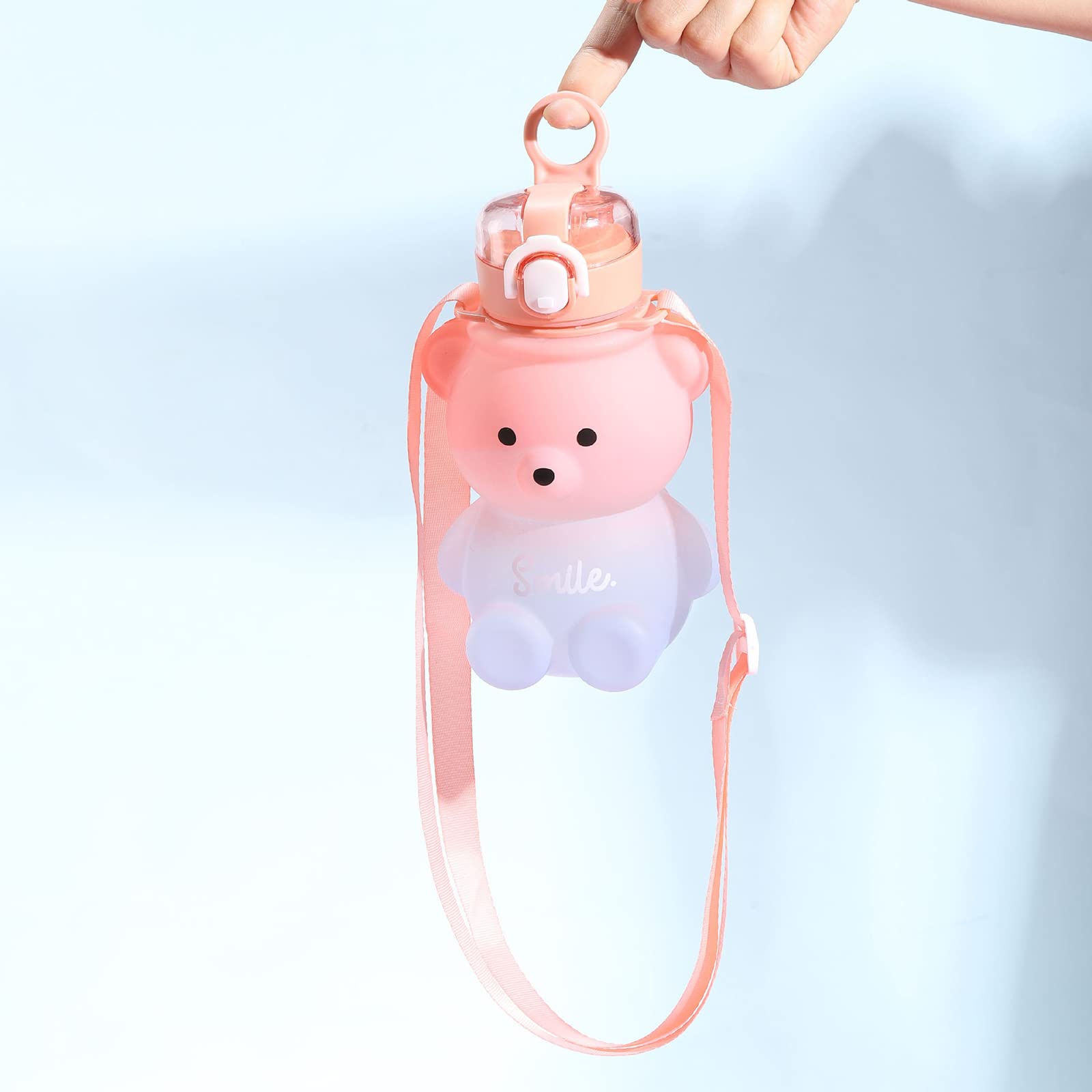 Botella De Agua Kawaii De 800 Ml, De Plástico, Portátil, De Lar