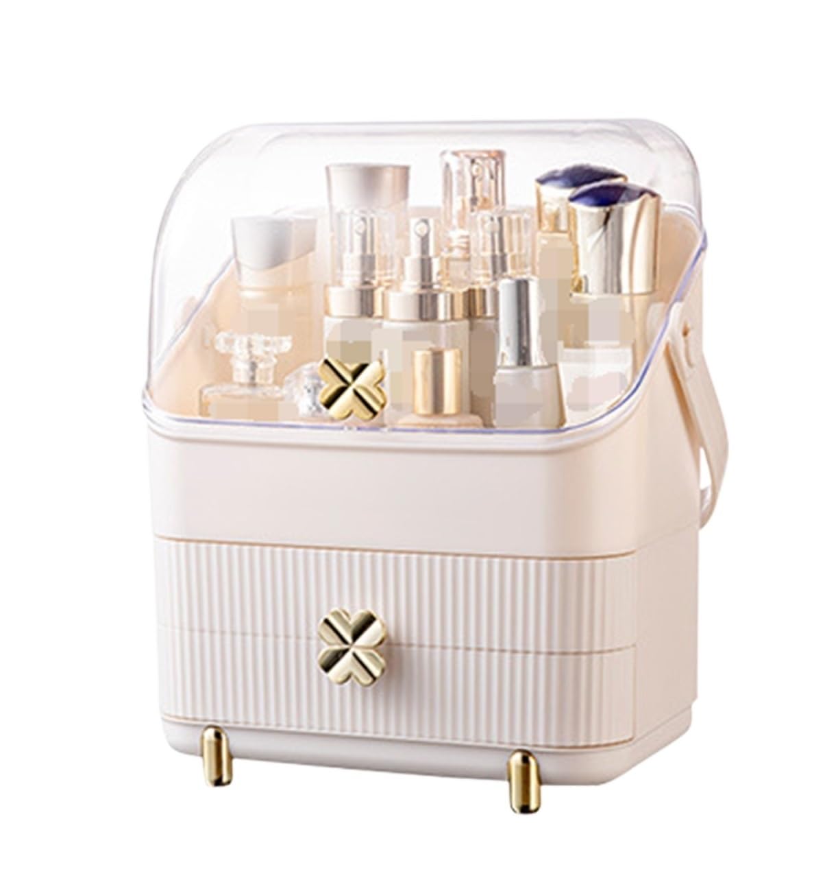 Bad Organizer Multifunktionale Make-Up Kosmetik Maske Lippenstift Hautpflege Produkte Desktop Storage Box Make up Organizer(White)