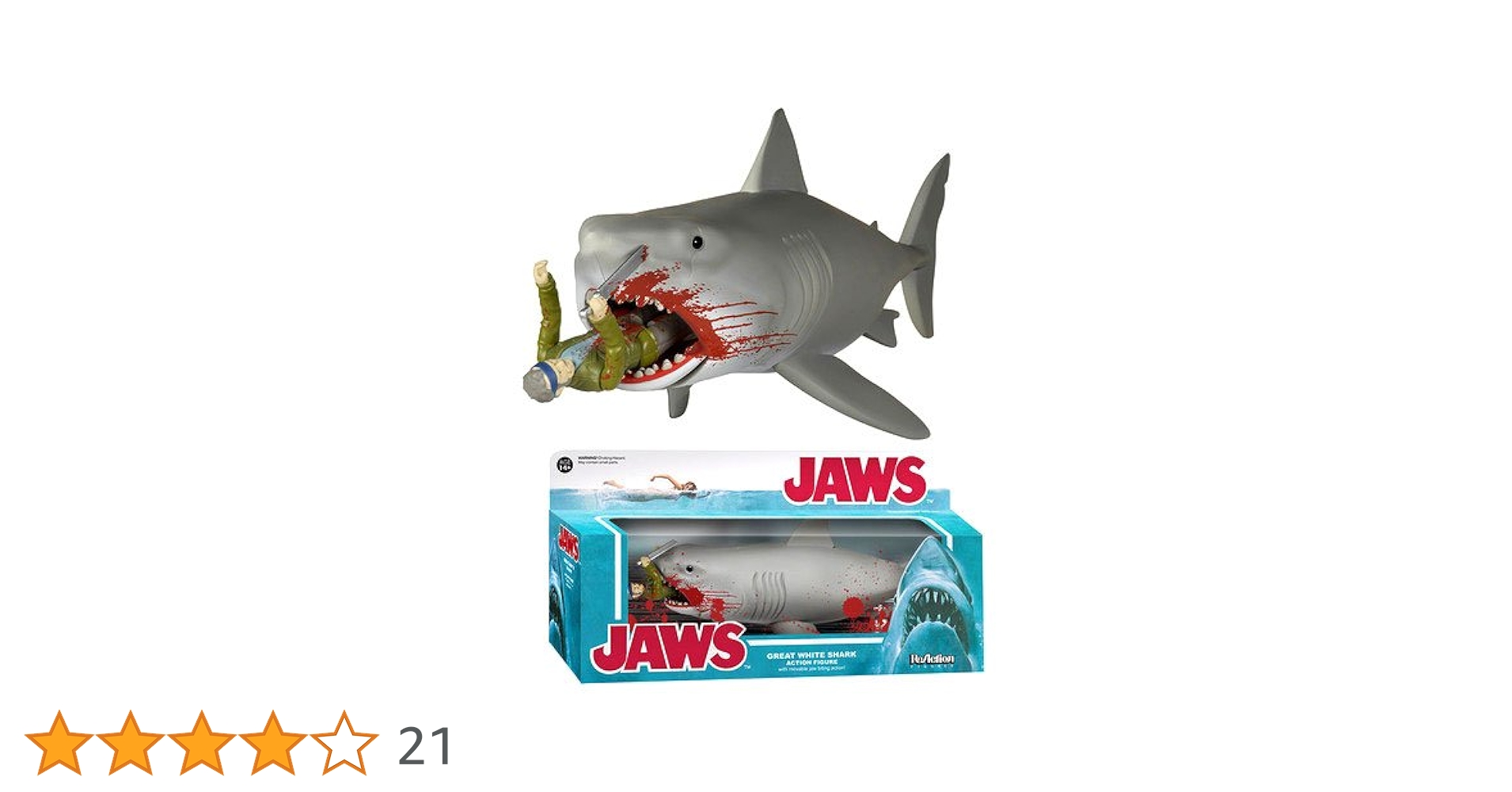 Amazon | Funko Reaction Jaws Bloody Great White Shark