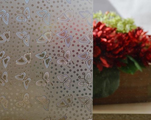 Vinilo decorativo para ventana con diseño mariposa 35.5 x 72 pulgadas miniatura 1