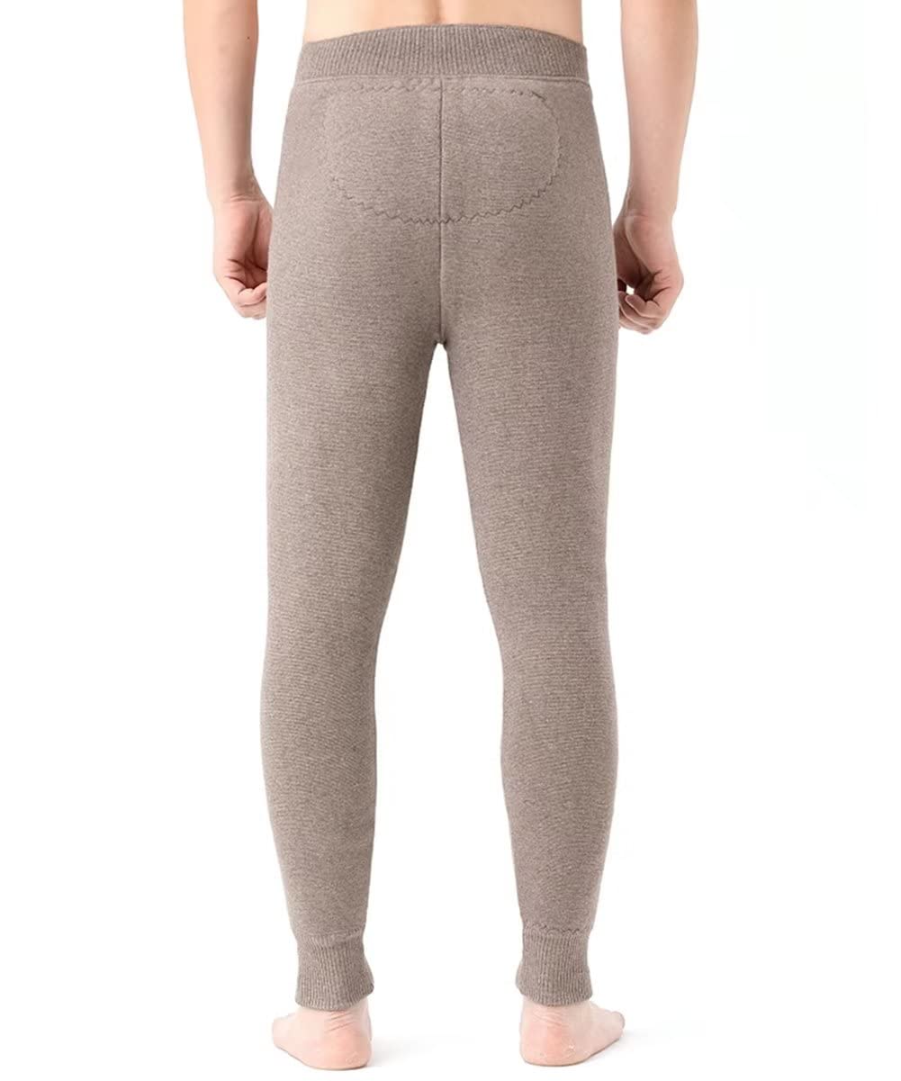 Pantalones de Capa Base térmica para Hombre Mallas cálidas Ropa Interior,100% Cachemira Leggings Pantalones Termica