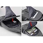 WATERFLY Crossbody Sling Backpack Sling Bag Travel Hiking Chest Bags Daypack (Dark gray) - Image 4