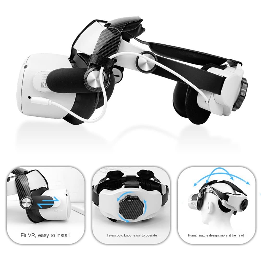 Sangle de TêTe pour avec Batterie IntéGréE 5300MAh, Prolonge la DuréE de Lecture en VR, Accessoire de Remplacement pour la Sangle Elite
