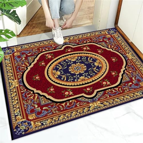 Tapis de sol enfant et salon à motif floral rétro chaleureux