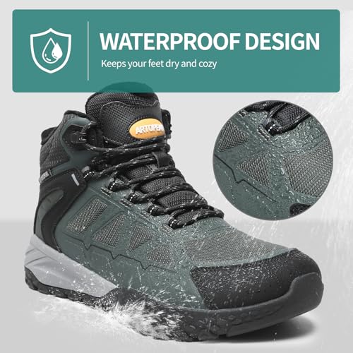 Men's Wide Winter Snow Boots | Waterproof Hiking Boots for Men | Slip-Resistant Outdoor Trekking Camping Shoes4