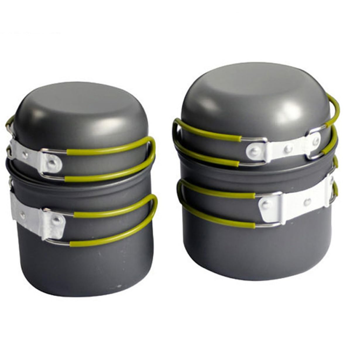 Mipcase 1Set Outdoor Cooking for People Camping Cookware with Collapsible Handle and Materials for Hiking and Backpacking Essentials