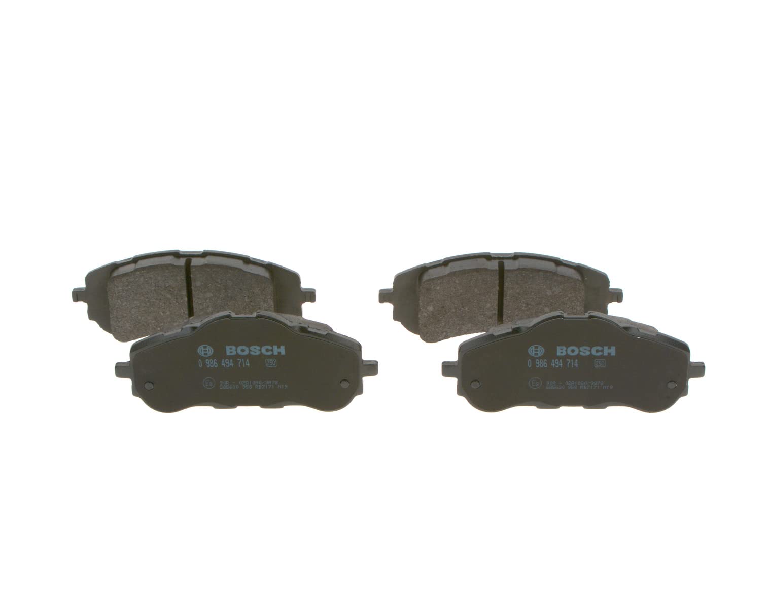 Bosch BP1709 - Plaquettes de Frein Avant pour Voiture - Qualité Bosch - Réduction du Bruit et de la Poussière - Certifié ECE-R90 - Sans Cuivre - Jeu de 4 Plaquettes - Avec Accessoires