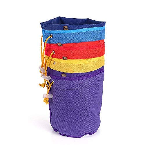 Decdeal Lot de 4 Sacs filtrants de 1 Gallon avec écran Pression et Sac de Transport pour filtrer Les résidus de Plantes, Filtre glacé, extraits de Plantes Cover