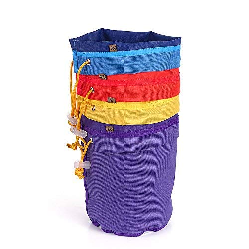 Decdeal Lot de 4 Sacs filtrants de 1 Gallon avec écran Pression et Sac de Transport pour filtrer Les résidus de Plantes, Filtre glacé, extraits de Plantes