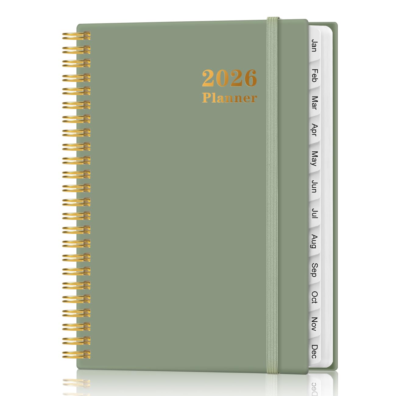 2026 Planner - Weekly and Monthly Calendar Planner from Jan 2026 - Dec 2026, Planner 2026 Spiral Bound with 12 Monthly Tabs, Inner Pocket, Perfect for