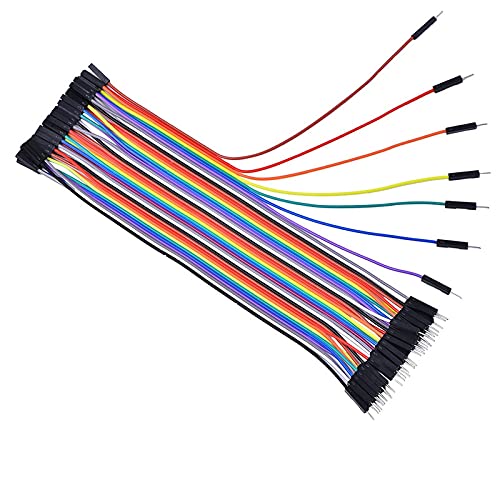 FEDUS Reusable Solderless Breadboard Dupont Jumper Wires Connector for Arduino Raspberry Bot Circuit Creating Ribbon Cables Kit PCB Cable Male to Female, 40 Pieces (B096BDSTN7) Amazon Price History, Amazon Price Tracker