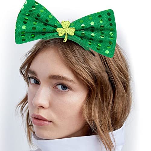 St-Patricks-Day-Headband-Green-Sequins-Bowknot-Headbands-Patricks-Day-Hair-Hoops-Shamrock-Clover-Headband-Leprechaun-Hat-Headpieces-Festival-Costume-Accessories-for-Women-and-Girls