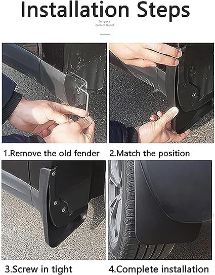4 stks Auto Spatlappen voor Land Rover Defender 2020-2022, Auto Spatwaterdicht Waterdicht Beschermt Krasbestendig Spatbord Spatborden