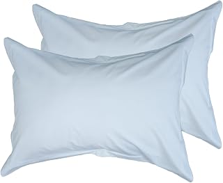 400 Thread Count, 100% Cotton, Envelope Pillowcase Set of 2 Pillow Covers, Breathable, Cooling, Soft for Quality Sleep (White, Standard(20 * 26))