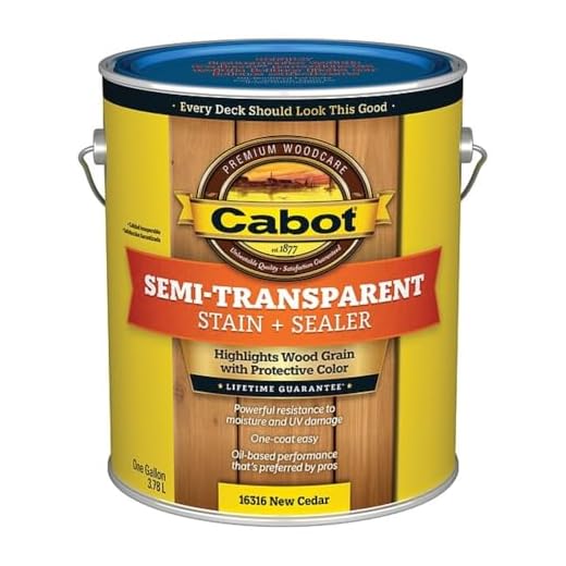 Cabot 140.0016316.007 Semi-Transparent Deck & Siding Low VOC Exterior Stain, Gallon, New Cedar
