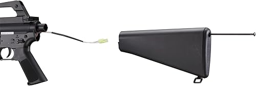 Miniatura 7 de JG AEG-M16A1Vietnam - Receptor de polímero de cuerpo metálico completo y stock M16 (pistola de airsoft), color negro