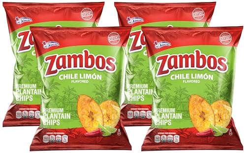 Zambos Plantain Chips, Chile Limon | Pack of 4