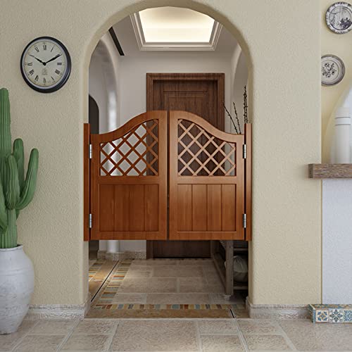 Porta ad arco in legno massello con apertura superiore ad arco, porta del bar, in stile western, per interni, bar, pub, porta a battente a doppia azione, per terrazza, dimensioni personalizzate
