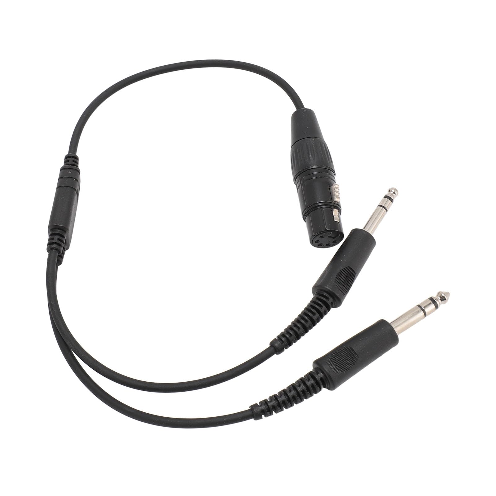 Aviation Headset Adapter, 5-Pin XLR Female to Dual GA Plug for Aircraft