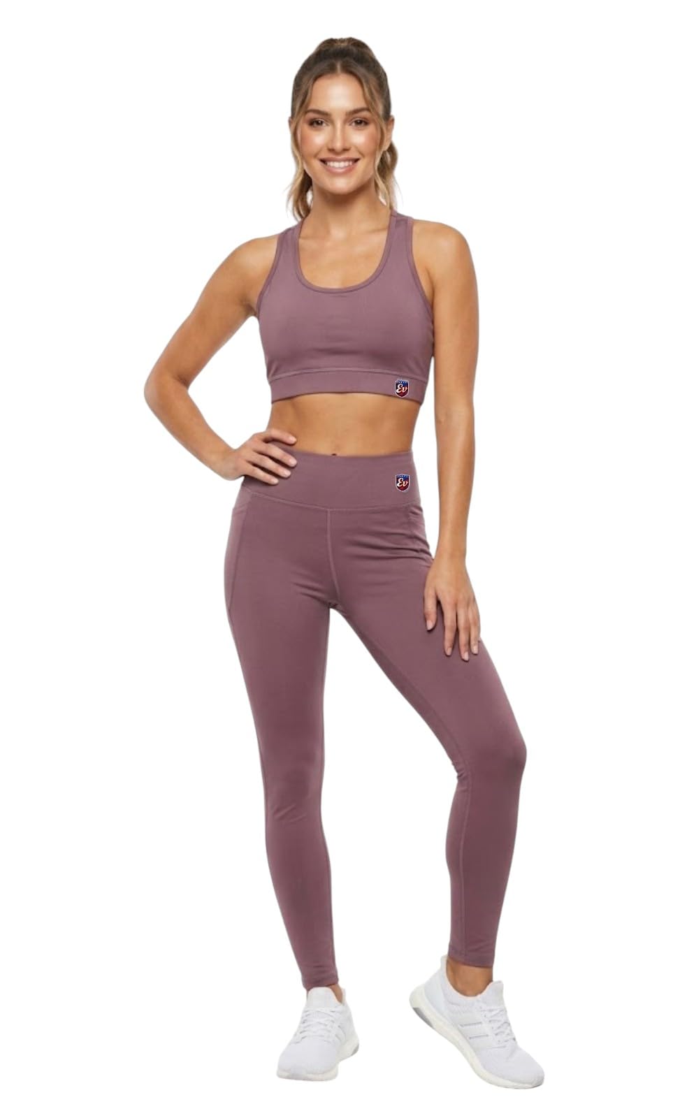 elen vosky Women's Gym Wear Set | Sports Bra & High Waist Leggings with Side Pockets | Stretch Activewear Co-Ord for Workout, Yoga, Training & Running-picture-29