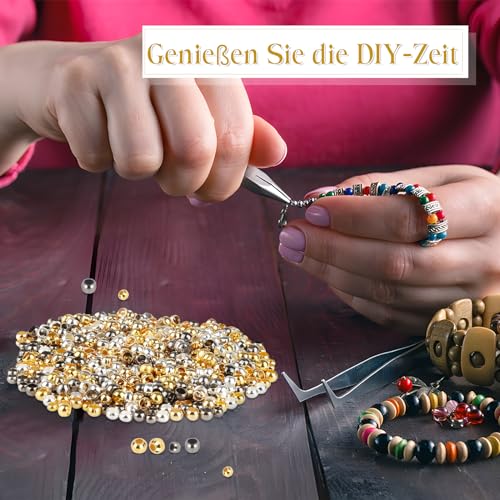 Pack of 1600 Crimp Beads, 2 mm 2.5 mm Mixed Round Crimp Beads - Image 4