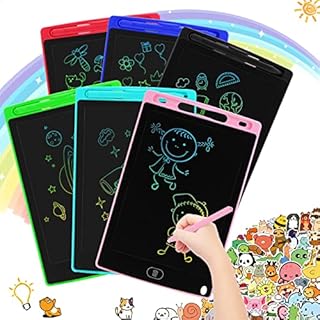 6 PCS LCD Writing Tablet,Writing Pad Drawing Pad for Kids,Magnetic Magic Drawing Board,Lcd Drawing Tablet for Kids Doodle Pad for Toddlers,Travel Size Educational Toys for 2+ Years Old Boys & Girls
