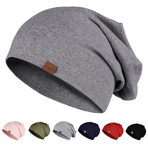 YANIKY Mütze Herren Damen, Slouch Beanie Mütze Baumwolle, Dünne Leichte...