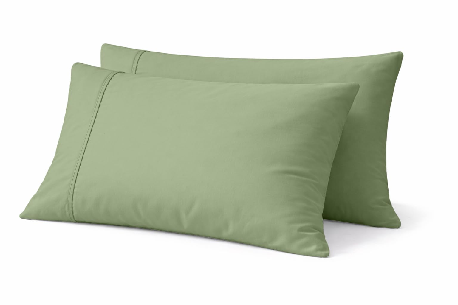 Cotton Delight 100% Organic Cotton Queen Pillowcases Set of 2 – 600 Thread Count Sateen Weave, Ultra-Soft & Luxurious Deep Olive Pillow Cases with Envelope Closure (Queen 20x30, Deep Olive)