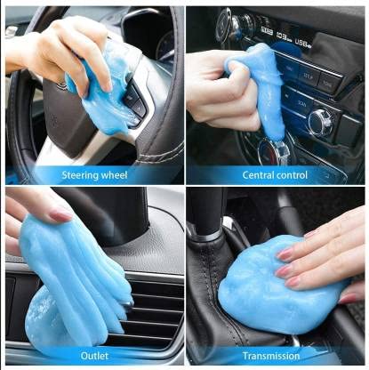 Image of TANTRA Car Accessories Combo Kit with Car Sunshade 2pcs and Car Cleaning Gel