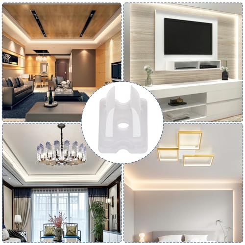 Image of 50 Set Waterproof LED Rope Light Clips, 5 mm LED Strip Lighting Mounting Clips with Screws, Mounting Bracket Neon Clip Holders Support Fixing Clamps for Ceiling, Wall