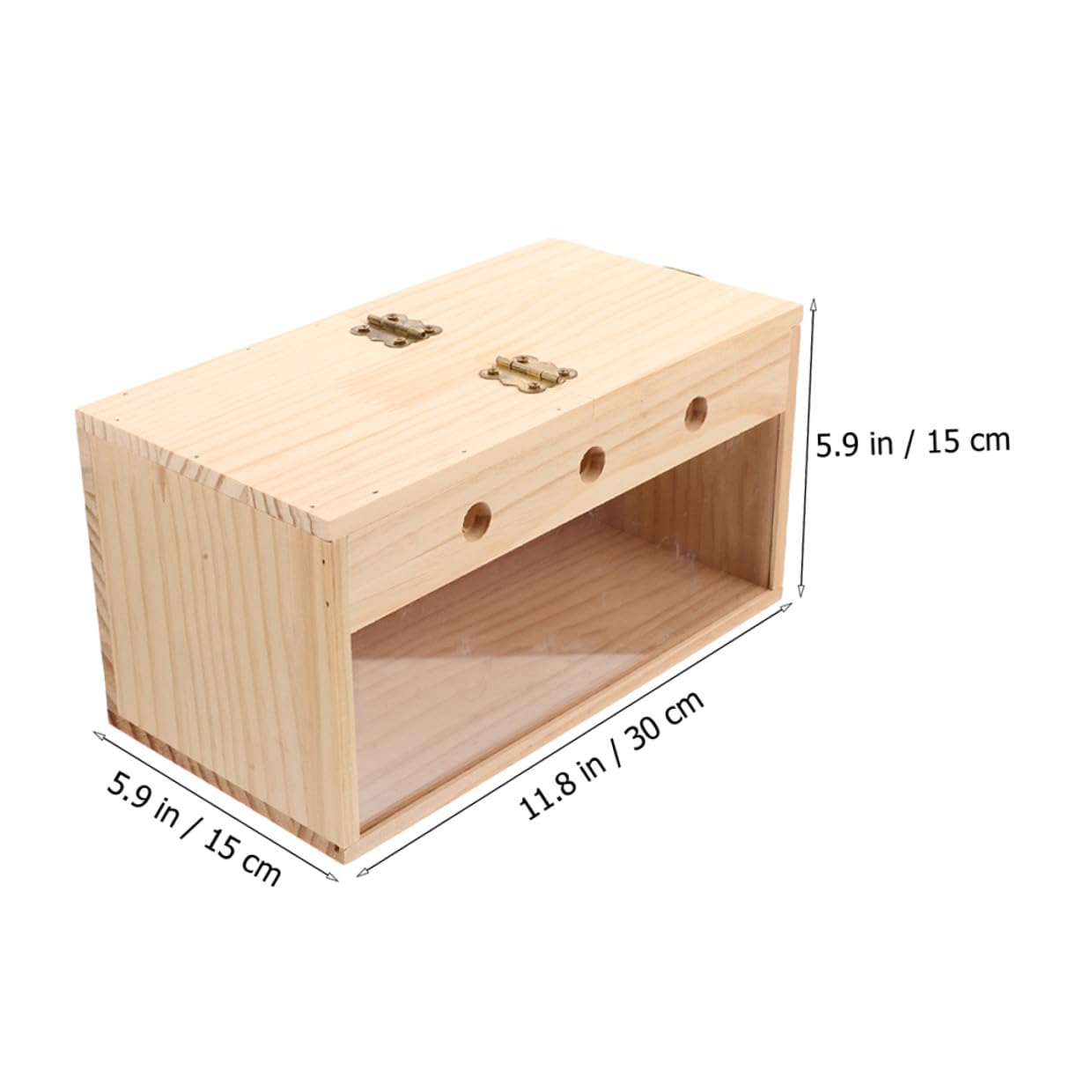 DOITOOL Caja Nido para Cría de Aves de Madera Beige para Pájaros Lugar Cálido y Seguro Accesorio Adecuado para Jaulas en Hogar y Jardín