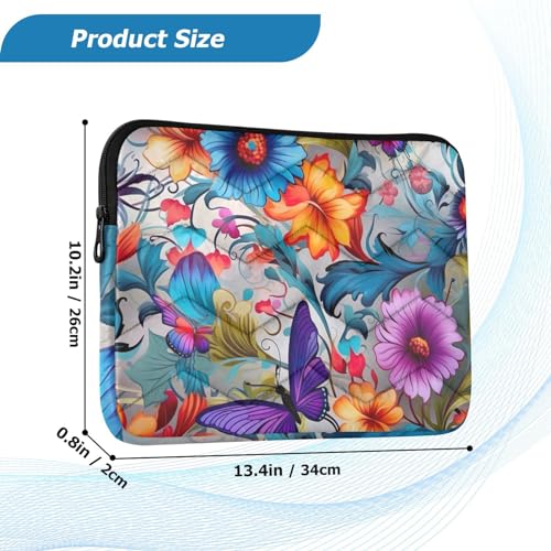 Funda floral colorida para laptop 13-14 pulgadas miniatura 3