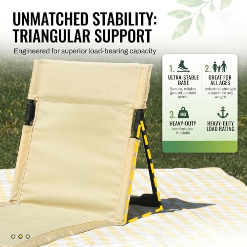 Chaise de camping pliante portative légère jaune pour randonnée - 6