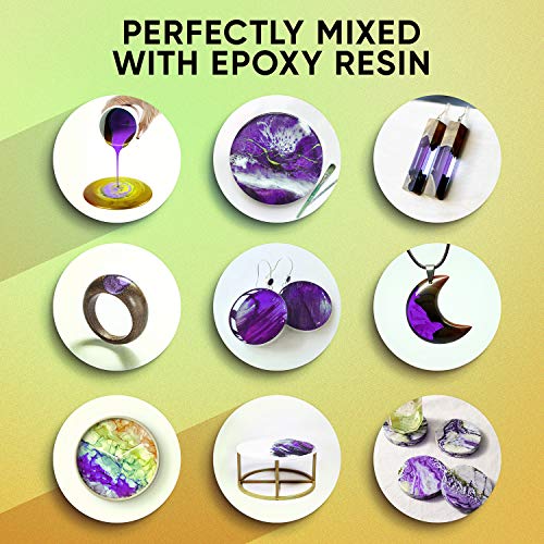 Craftiss Purple Cosmetic Grade Mica Powder 1.7 Oz - 50G Natural Coloring Pigment For Epoxy, Soap Making, Lip Gloss, Body Butter, Candle Making, Bath Bomb, Resin Art, Acrylic Nails #TOP3