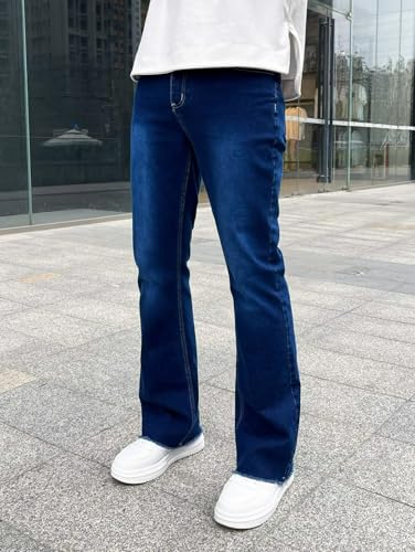 Jeans Pants Trouser Denim Trendy Street Stretch Slim Fit Tapered Casual Commuter Straight Leg for Men4