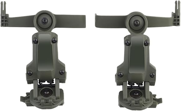 Multi-angle Rotation Fast Helmet ARC Rail Adapter Suspension Headphones Bracket Earmuffs Support, Accessories for Tactical Pickup Headset Green